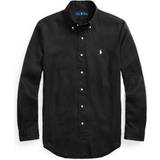 Polo ralph lauren slim fit skjorta Polo Ralph Lauren Men's Slim Fit Linen Button Down Shirt - Black