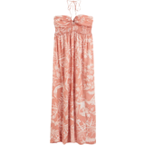Dam - Midiklänningar - Viskos H&M Tie-Detail Suit - Apricot/Floral