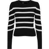 Dam - Randiga Tröjor Only Sally Pullover Sweater - Black