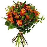 Orange Snittblommor Blommor till begravning & kondoleanser Send The Harvest Time Blandade blommor
