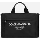 Dolce & Gabbana Väskor Dolce & Gabbana Nylon holdall with rubberized logo black_black one size