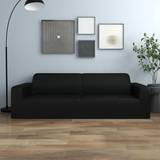 VidaXL Hemtextil vidaXL 3-Seater Stretch Jersey Loose Sofa Cover Black