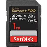 SanDisk 1 TB Extreme PRO SDXC, kort upp till 280 MB/s, UHS-II, C10, U3, V60