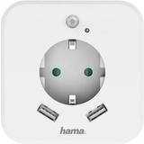Hama Strömbrytare & Eluttag Hama 00133752 In-line socket USB White