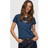 Pepe Jeans Dam T-shirts Pepe Jeans New Virginia T-shirt Blue