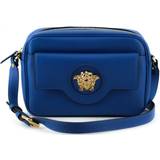 Versace Blåa Väskor Versace Blue Calf Leather Camera Shoulder Bag