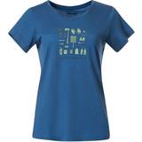 Bergans Dam T-shirts Bergans Women's Graphic Wool Tee, XS, North Sea Blue/Jade Green/Navy Blue