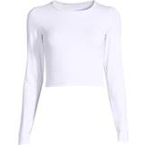 Casall Dam T-shirts Casall Crop Long Sleeve T-shirt - White