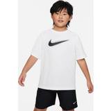 Korta ärmar Linnen Barnkläder Nike Dri-FIT Multi JR träningst-shirt WHITE/BLACK Barn