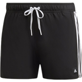 3XL - Herr Badbyxor adidas 3-Stripes CLX Very Short Length Swim Shorts - Black/White