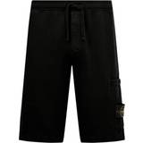 Stone Island L Byxor & Shorts Stone Island Fleece Bermuda Shorts - Black