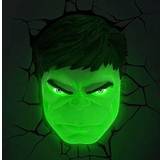 Marvel Nattlampor Marvel 3D Deco Light - Hulk Face Nattlampa