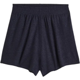 H&M Dam Shorts H&M Linen Blend Shorts - Dark Blue