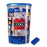 Simba Byggsatser Simba 104118906 – Blox, 100 blå byggstenar för barn från 3 år, 8-stenar, inklusive burk, hög kvalitet, helt kompatibla med många andra tillverkare