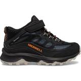 Kardborrar Hikingskor Merrell Kid's Moab Speed Mid Waterproof Hiking Shoes - Black