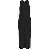 Långa klänningar på rea Object Collectors Item Objjamie S/L Long Dress Noos Ribbade klänningar Black