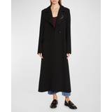 Chloé Dam Ytterkläder Chloé Long wrap coat Black 100% Wool, Horn Bubalus Bubalis, Farmed, COO India