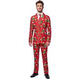 Jul - Orange Maskeradkläder OppoSuits Suitmeister Christmas Trees Stars Röd Kostym