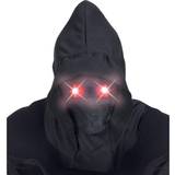 Spöken - Unisex Masker Widmann Hooded Mask Grim Reaper Black with Red Glowing Eyes