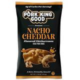 King Snacks King Pork Good, Flavored Chicharrones, Nacho Cheddar, 49.5