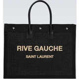 Saint Laurent Rive Gauche Raffia Bag Black 01