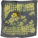 Dam - Gula Halsdukar & Sjalar GF Ferre Black Yellow Floral Wrap Shawl Foulard Scarf
