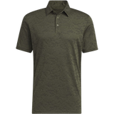 Adidas golf shirts adidas Textured Jacquard Golf Polo Shirts - Olive Strata/Black