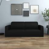 Svarta Sofföverdrag vidaXL 2-Seater Stretch Couch Jersey Loose Sofa Cover Black