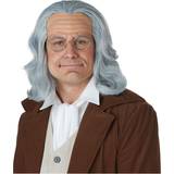 Grå - Jul Maskeradkläder California Costumes Benjamin Franklin Adult Wig