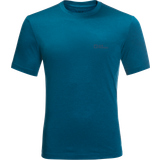 Jack Wolfskin Herr T-shirts & Linnen Jack Wolfskin Men's Hiking Short Sleeve T-Shirt, XXL, Blue Daze