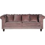 Venture Design Velvet Pink Soffa 217cm 3-sits