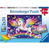 Fantasy Klassiska pussel Ravensburger Unicorn & Pegasus 2x24 Pieces