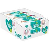 Pampers Babyhud Pampers Sensitive Baby Wipes 6x80pcs