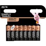 Engångsbatterier Batterier & Laddbart Duracell Batteri AA Simply
