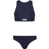 Blåa Bikinis Barnkläder Puma Girl's Racerback Bikini Set, Navy, 164