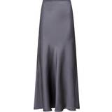 Dam - Långa kjolar Neo Noir Vicky Heavy Sateen Skirt - Dark Grey