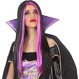 Maskerad Långa peruker Atosa Wig for Halloween Violet Fuchsia