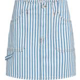 Ganni Kjolar Ganni Stripe Denim Mini Skirt multi color