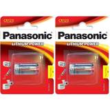 Batterier - Lithium Batterier & Laddbart Panasonic Photo Power CR123A 3V batterier 2 st