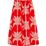 H&M Dam Kjolar H&M Exposed Skirt - Red/Palm Trees