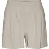 Viskos Shorts Vero Moda High Waist Shorts - Grey/Silver Lining