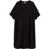 H&M Enfärgade - XS Klänningar H&M V-Neck Tunic Dress - Black