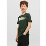 Gröna Överdelar Jack & Jones Boy's Logo T-shirt - Green/Mountsin View