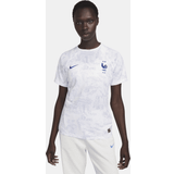 Frankrike - Kortärmad Landslagströjor Nike Fotbollströja FFF 2022/23 Stadium bortaställ Dri-FIT för kvinnor Vit