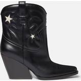Stella McCartney Kängor & Boots Stella McCartney Cloudy Alter Mat Star Embroidery Cowboy Boots, Woman, Black/Stone