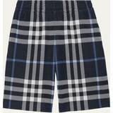 Burberry Herr Shorts Burberry Checked cotton shorts blue