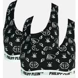 Philipp Plein Kläder Philipp Plein Symbols Logo Black Underwear Sports Bra Two Pack