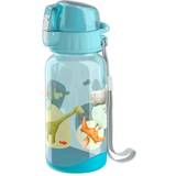 Haba Vattenflaskor Haba 305152 – Drickflaska dinosaurier, 400 ml drickflaska för barn med dino-motiv, med stor öppning och förslutningslock, läcker inte, BPA-fri plast, för diskmaskinen
