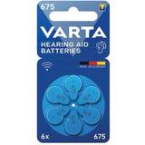Batterier - Hörapparatsbatteri Batterier & Laddbart Varta Hearing Aid Batteries 675 Pack of 6 24600101416