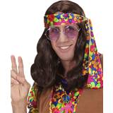 Hippies Maskerad Korta peruker Widmann Peruk Hippie Brunett